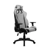 Spēļu krēsls Arozzi Avanti SoftFabric Light Grey – elpojošs audums, regulējami roku balsti