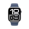 Viedpulkstenis Apple Watch Series 10 GPS 46mm sudraba alumīnija korpuss ar džinsa sporta siksniņu M/L