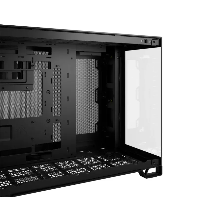 PC korpuss CORSAIR 2500D AIRFLOW Midi Tower Melns — ATX/Micro ATX, priekšējais 280 mm radiators, USB-A x2, USB-C x1