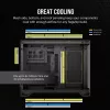 PC korpuss CORSAIR 2500D AIRFLOW Midi Tower Melns — ATX/Micro ATX, priekšējais 280 mm radiators, USB-A x2, USB-C x1