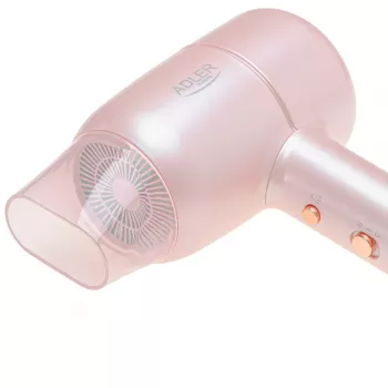 Fēns Adler AD 2279p 1800 W, 2 temperatūras līmeņi, 2 ātrumi, aukstā pūšana, koncentratora uzgalis, rozā