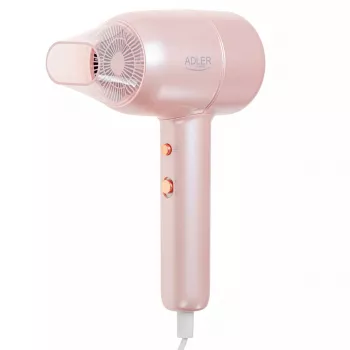 Fēns Adler AD 2279p 1800 W, 2 temperatūras līmeņi, 2 ātrumi, aukstā pūšana, koncentratora uzgalis, rozā