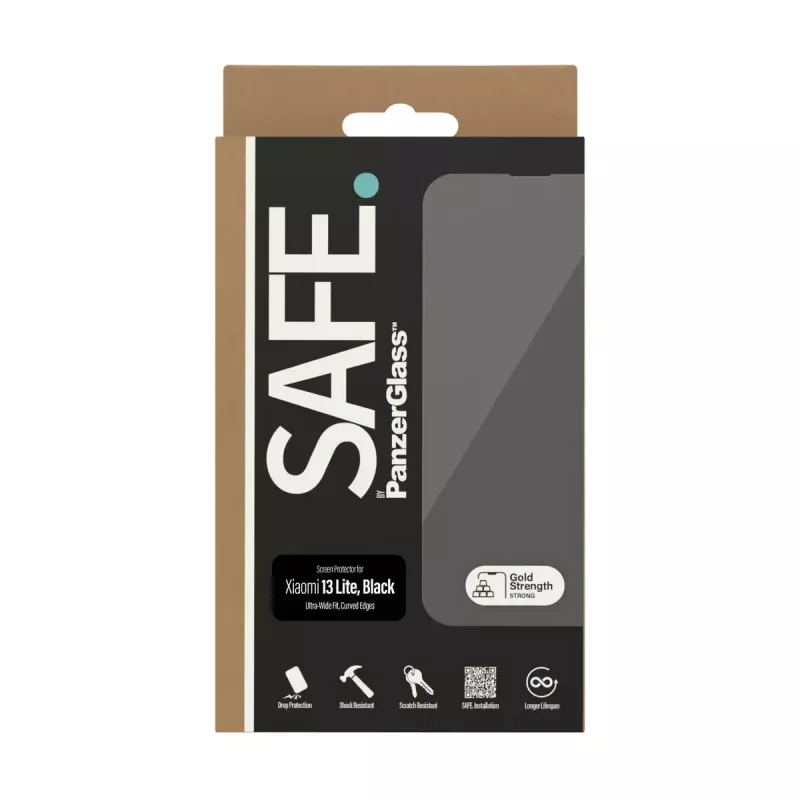 Stikla aizsargs PanzerGlass SAFE. by ® Xiaomi 13 Lite Ultra-Wide Fit, triecienizturīgs, skrāpējumizturīgs