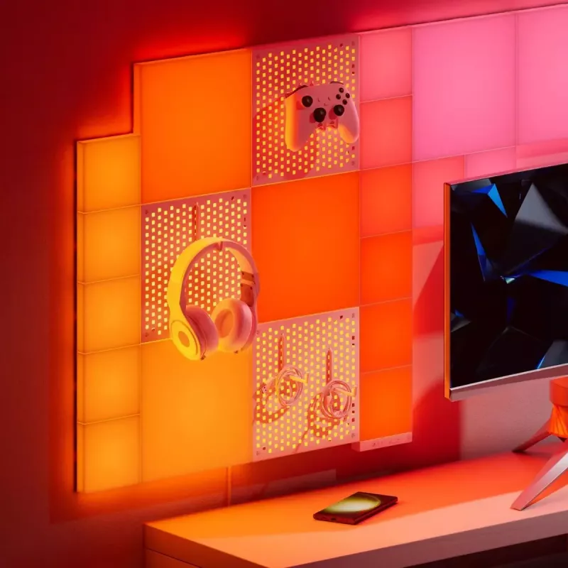 Nanoleaf N8100E00-4SS Paplašināšanas komplekts Small Squares — 4 RGB LED paneļi, 16 miljoni krāsu