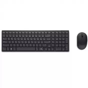 DELL KM555 Klusā tastatūra un pele, universāls RF bezvadu + Bluetooth, QWERTY US International, melns