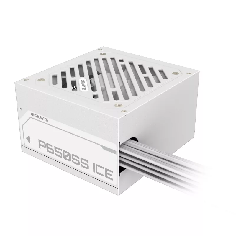 GIGABYTE P650SS ICE barošanas bloks - PCIe 5.0, 80 PLUS Silver, 120mm ventilators, ATX 3.0 saderīgs, EU spraudnis