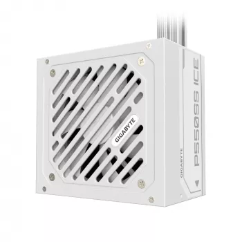 GIGABYTE P550SS ICE barošanas bloks - PCIe 5.0, 80 PLUS Silver, 120mm ventilators, ATX 3.0 saderīgs, EU kontaktdakša