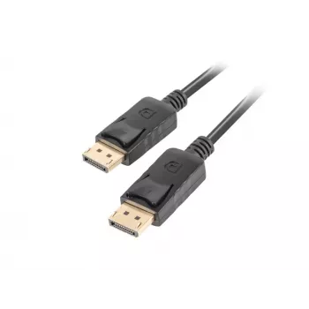 Lanberg DisplayPort kabelis vīriešu/vīriešu 19 kontaktu V1.2 4K 1.8m Melns