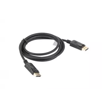 Lanberg DisplayPort kabelis vīriešu/vīriešu 19 kontaktu V1.2 4K 1.8m Melns