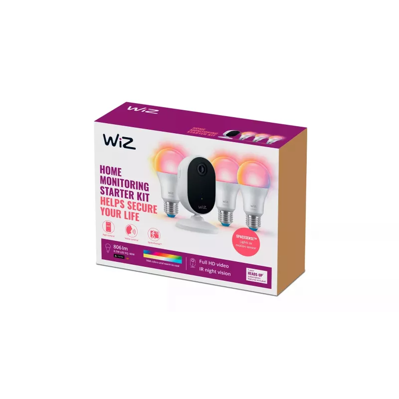 WiZ Security Camera Starter Kit novērošanas kamera iekštelpām, Wi-Fi