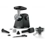 Gaļasmaļamā mašīna Bosch MFWS430B — 1900 W, 2 ātrumi, 2,5 kg/min, Melns/Sudrabs, 4,3 kg