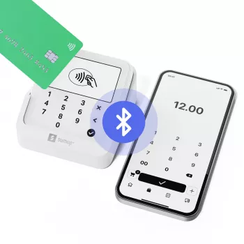 SumUp Solo Lite & uzlādes stacija viedais karšu lasītājs Balts