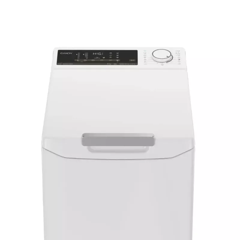 Veļas mazgājamā mašīna ar augšējo ielādi CANDY TCA284TM5-S — 8 kg, 1200 RPM, A energoklase, balta