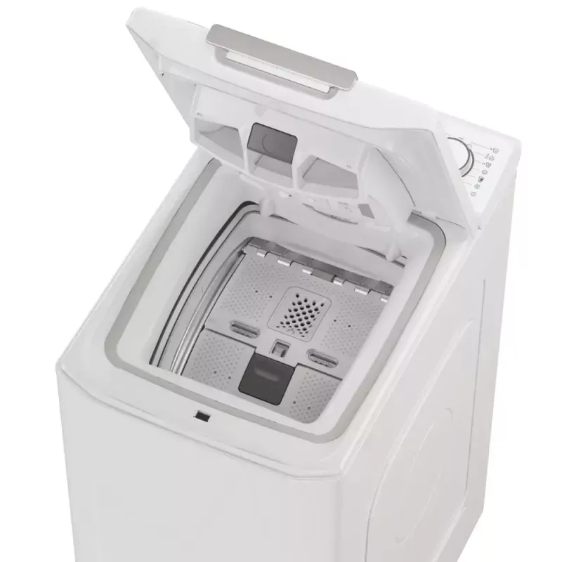 Veļas mazgājamā mašīna ar augšējo ielādi CANDY TCA284TM5-S — 8 kg, 1200 RPM, A energoklase, balta