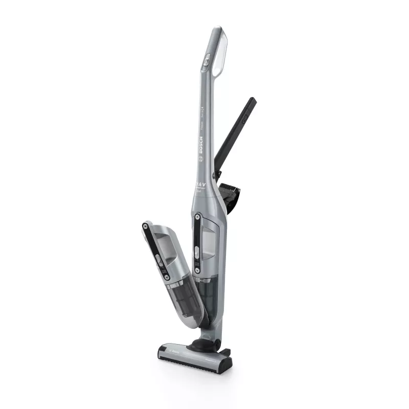 Stikla putekļsūcējs Bosch BCH3P210 2-in-1, sausā tīrīšana, 0,4 L putekļu tvertne, bezvadu + tīkla, pelēks/melns, 3 kg