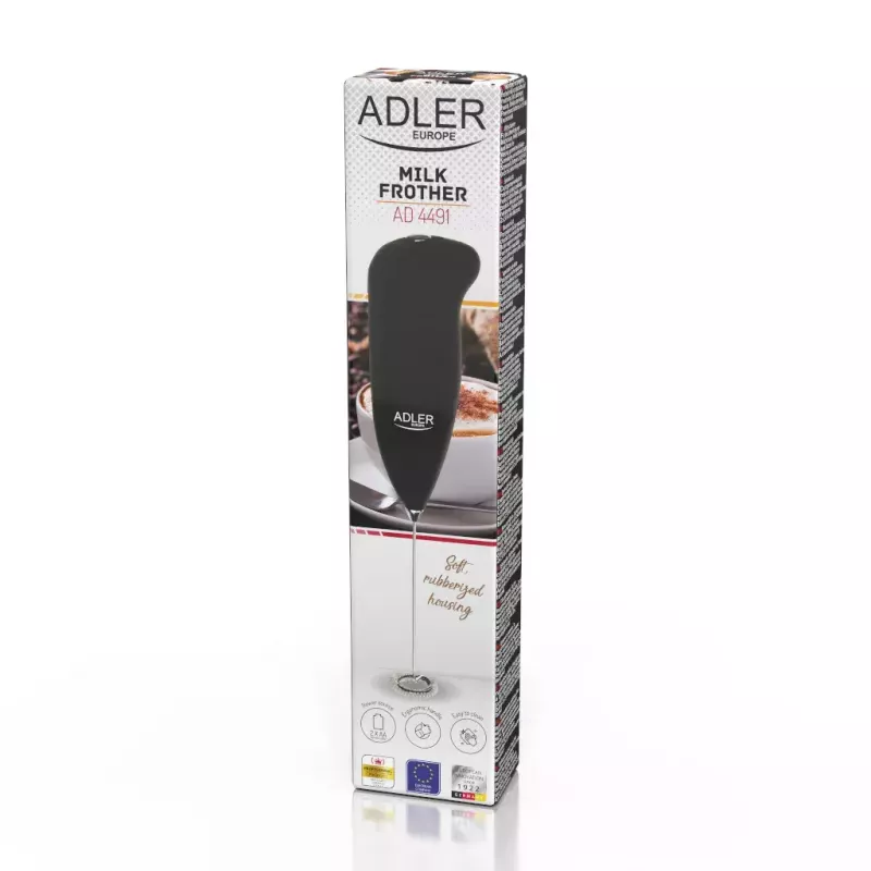 Rokas elektriskais piena putotājs Adler AD 4491 Melns Nerūsējošā tērauda slotiņa