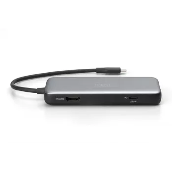 DIGITUS USB-C dokstacija, 7 porti - HDMI / 2x USB-A 3.2 Gen 2 / GbE / SD / MicroSD - 100W USB Power Delivery