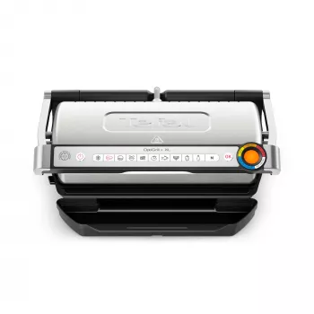 Kontaktgrils Tefal OptiGrill + XL GC728D10, 2000 W, 800 cm² nelipīgas plāksnes, 9 programmas, 400×200 mm cepšanas virsma