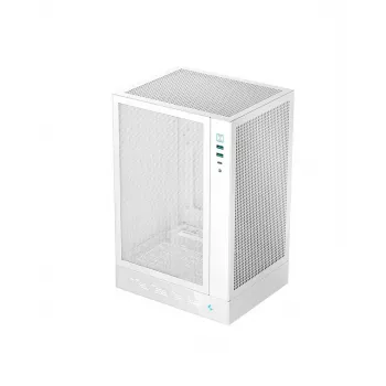 PC korpuss DeepCool CH170 Digital balts, Mini-ATX, LED displejs, 305 mm GPU, 172 mm CPU dzesētājs