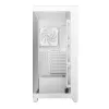 PC korpuss DeepCool CG580 4F WH Midi Tower ATX/Micro ATX/ITX, rūdīts stikls, 3×120mm + aizmugurē 120mm ventilatori, balts