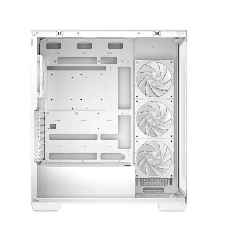 PC korpuss DeepCool CG580 4F WH Midi Tower ATX/Micro ATX/ITX, rūdīts stikls, 3×120mm + aizmugurē 120mm ventilatori, balts