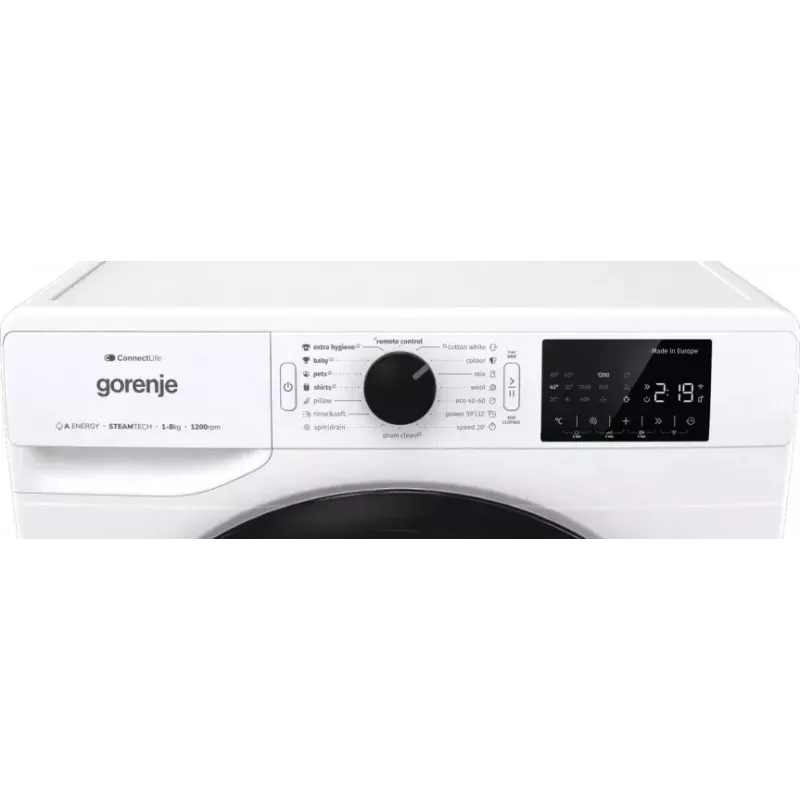 Gorenje WPNEI82A1SWIFI veļas mazgājamā mašīna Priekšējā ielāde 8 kg 1200 RPM Balta