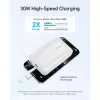 Powerbank Anker Zolo 10000mAh, 30W Super Fast Charging, USB-C integrēts kabelis, balts