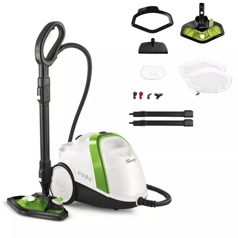 Polti Vaporetto Smart 110 Eco cilindriskais tvaika tīrītājs 1500 W Melns, Zaļš, Balts