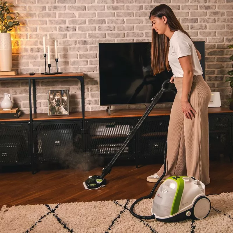 Polti Vaporetto Smart 110 Eco cilindriskais tvaika tīrītājs 1500 W Melns, Zaļš, Balts
