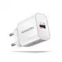 Axagon ACU-QC18W sienas lādētājs QC3.0 1xUSB-A 18W