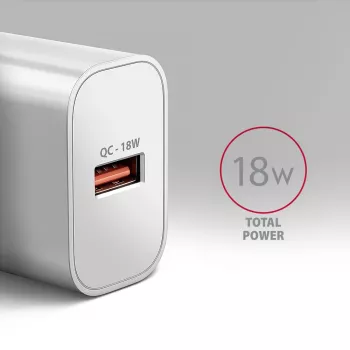 Axagon ACU-QC18W sienas lādētājs QC3.0 1xUSB-A 18W