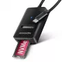 Axagon ADM2-CM USB-C adapter M.2 NVMe SATA 10Gbps Melns