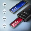 Axagon ADM2-CM USB-C adapter M.2 NVMe SATA 10Gbps Melns