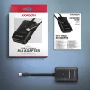 Axagon ADM2-CM USB-C adapter M.2 NVMe SATA 10Gbps Melns