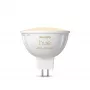 Philips Hue White Ambiance MR16 viedā LED prožektora spuldze, GU5.3, 12 V, 5,1 W, 400 lm, no siltas līdz aukstai baltai gaismai, aptumšojama