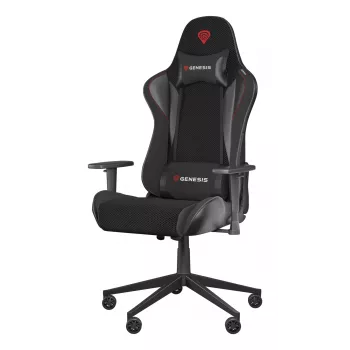 Spēļu krēsls GENESIS Nitro 440 G2, polsterēts sēdeklis, audums/mākslīgā āda, pelēks/melns, max 120 kg, regulējama atzveltne un 1D roku balsti