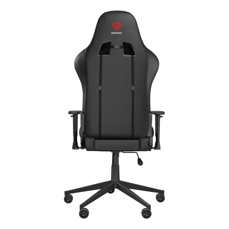 Spēļu krēsls GENESIS Nitro 440 G2, polsterēts sēdeklis, audums/mākslīgā āda, pelēks/melns, max 120 kg, regulējama atzveltne un 1D roku balsti