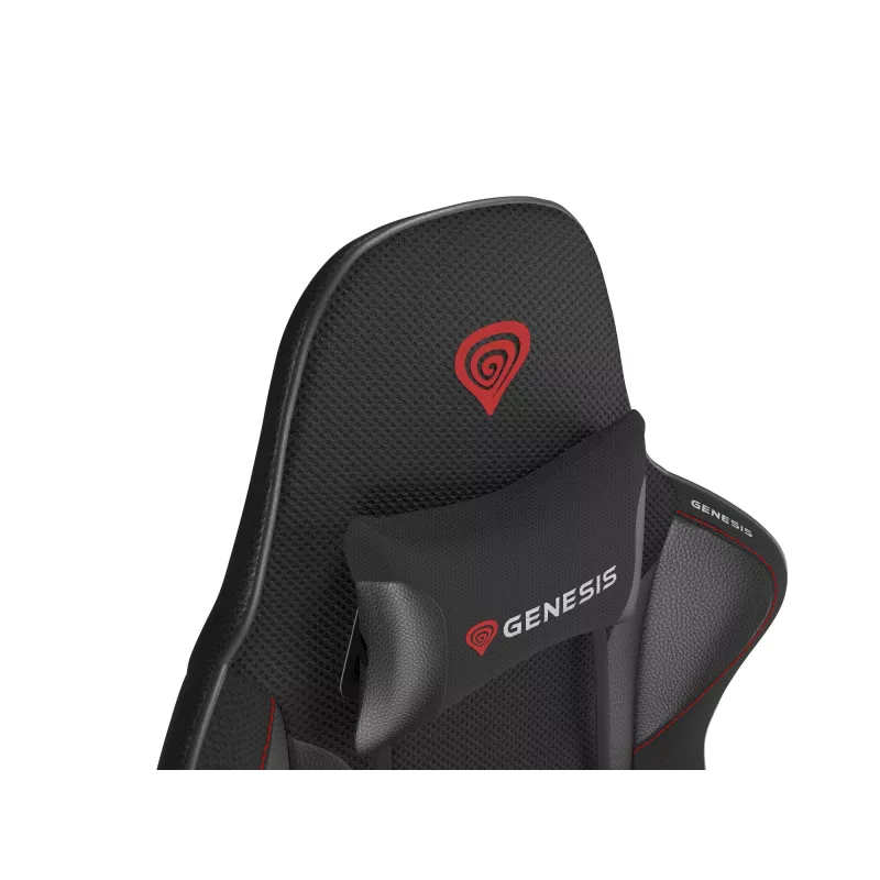 Spēļu krēsls GENESIS Nitro 440 G2, polsterēts sēdeklis, audums/mākslīgā āda, pelēks/melns, max 120 kg, regulējama atzveltne un 1D roku balsti