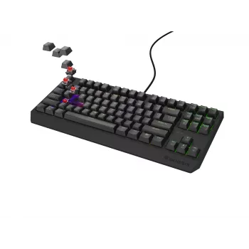 GENESIS Thor 230 TKL bezvadu tastatūra Gaming USB + RF Bezvadu + Bluetooth QWERTY Melna