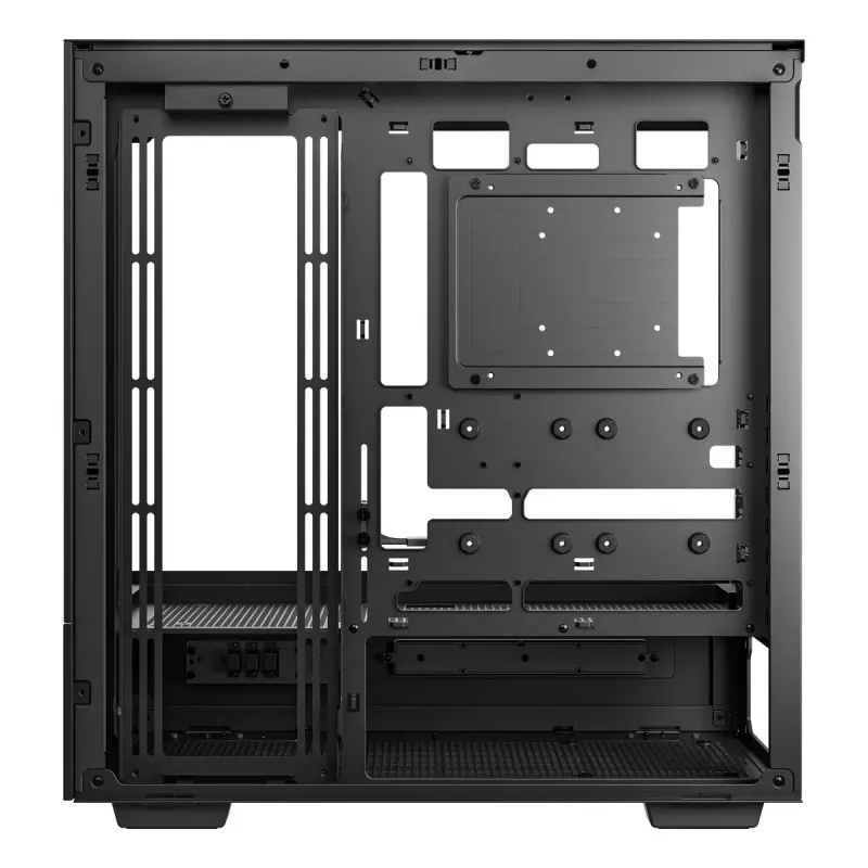 DeepCool CH690 Digital R-CH690-BKNNA0D-G-1 Mid Tower datora korpuss, ATX/micro-ATX/Mini-ITX, 2x rūdīts stikls, 1x 3,5 collu + 3x 2,5 collu vietas diskiem, 8 paplašināšanas sloti, bez barošanas bloka, melns