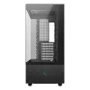 DeepCool CH690 Digital R-CH690-BKNNA0D-G-1 Mid Tower datora korpuss, ATX/micro-ATX/Mini-ITX, 2x rūdīts stikls, 1x 3,5 collu + 3x 2,5 collu vietas diskiem, 8 paplašināšanas sloti, bez barošanas bloka, melns