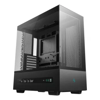 PC korpuss DeepCool CH690 DIGITAL Tower Black — ATX/Micro-ATX/Mini-ITX, LCD displejs, 3x2.5 collu + 1x3.5 collu sloti, līdz 450 mm GPU, 182 mm CPU dzesētājs