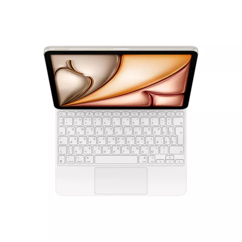 APPLE Magic Keyboard iPad Air 11 collu (M2/M3/M4) - Krievu - Balts