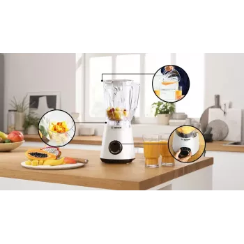 Bosch Serie 4 MMB6141W galda blenderis 1,5 L 1200 W Balts