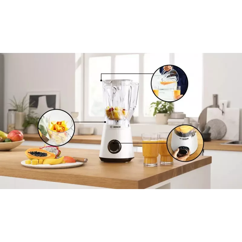 Bosch Serie 4 MMB6141W galda blenderis 1,5 L 1200 W Balts