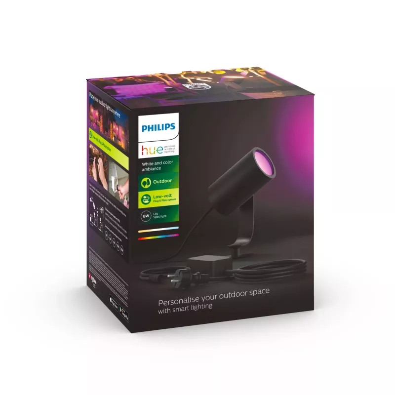 Philips Hue White un krāsu atmosfēras Lily āra prožektors