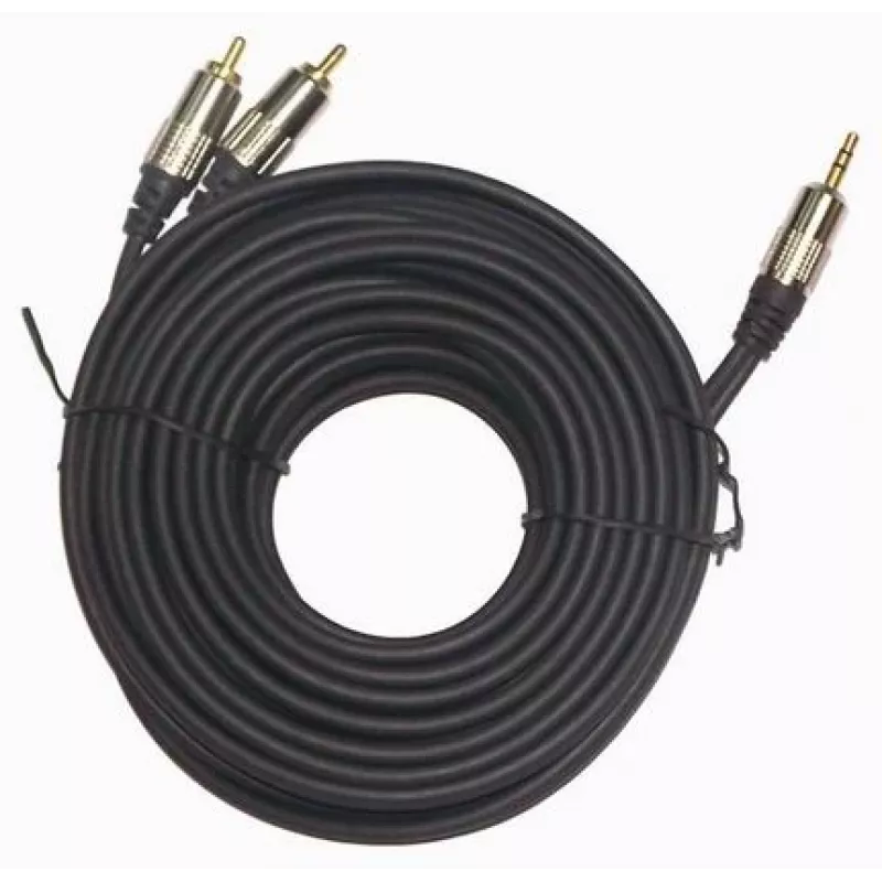 GEMBIRD 3.5mm stereo uz 2xRCA spraudņiem 1.5m kabelis - zeltīti savienotāji