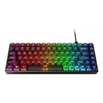 Mehāniskā spēļu tastatūra Lenovo Legion K510 Mini Pro 75% US English, 84 taustiņi, RGB, USB, 1,8 m kabelis, Melna/Caurspīdīga