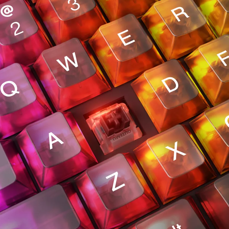 Mehāniskā spēļu tastatūra Lenovo Legion K510 Mini Pro 75% US English, 84 taustiņi, RGB, USB, 1,8 m kabelis, Melna/Caurspīdīga