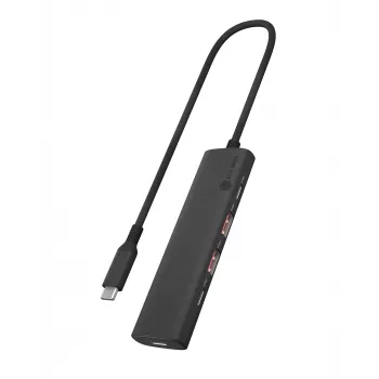 ICY BOX IB-HUB1437-CPD Vadu USB 3.2 Gen 2 (3.1 Gen 2) Type-C centrmezgls, melns